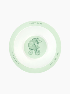 Тарелка глубокая Happy Baby для кормления, olive