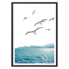 Постер в рамке Чайки над морем - 21х30 см Дом Корлеоне