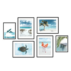 Набор постеров Море №13 - 21х30 см - 2 шт. 30х40 см - 4 шт. Дом Корлеоне