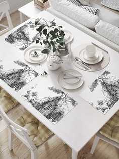 Комплект салфеток JoyArty "Земляной домик" для сервировки стола 32х46 см, 4 шт.