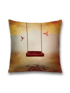 Наволочка декоративная JoyArty "Колибри у качели" на молнии, 45x45 см