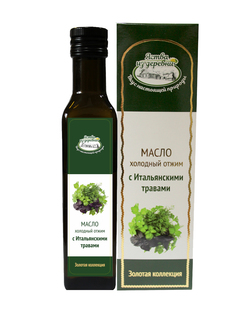 Масло Яства из деревнисыродавленное "Золотая коллекция" с итальянскими травами 250 мл
