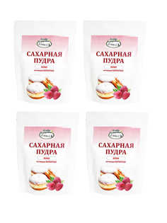 Сахарная пудра Яства из деревни, нетающая бархатная, белая. Набор №16 из 4шт по 50гр