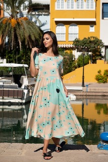 Платье женское Indiano Natural 21NI-328V бежевое M