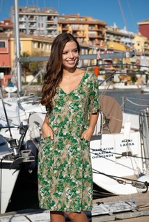 Платье женское Indiano Natural 21NI-337/2V зеленое L