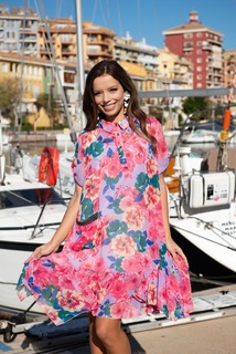 Платье женское Indiano Natural 21NI-317SH розовое XL