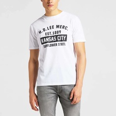 Футболка мужская Lee SS KANSAS CITY TEE WHITE белая XXL