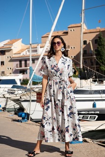 Платье женское Indiano Natural 21NI-375C серое 2XL