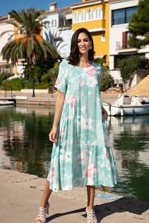 Платье женское Indiano Natural 21NI-332V бирюзовое L