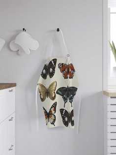 Фартук женский JoyArty для готовки "Коллекция бабочек ретро", универсальный размер