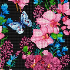 Алмазная мозаика Розовые орхидеи Белоснежка 621-MT-S