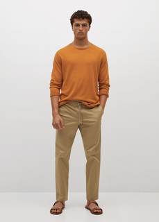 Укороченные брюки straight из хлопка - Monaco Mango