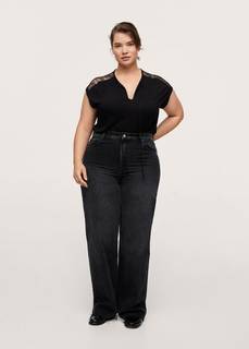 Футболка с кружевом - Doti Mango