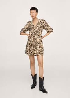 Короткое платье с принтом - Carnaby Mango