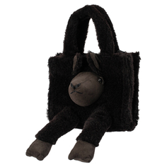 Черная сумка с пришитой игрушкой Doublet
