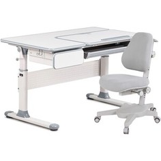 Комплект FunDesk Парта Toru grey + кресло Solidago grey