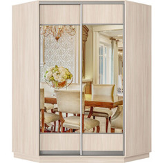 Шкаф-купе Классика 83 (каркас ясень шимо светлый, фасады 04/04 ясень шимо светлый) профиль серебро 83.2200.1400.450.(04.04.).01.(01.01.).01