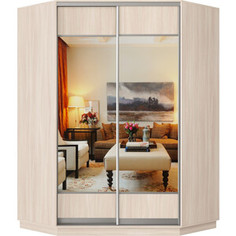 Шкаф-купе Классика 90 (каркас ясень шимо светлый, фасады 05/05 ясень шимо светлый) профиль серебро 90.2400.1500.600.(05.05.).01.(01.01.).01