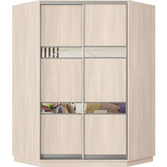 Шкаф-купе Классика 78 (каркас ясень шимо светлый, фасады 15/15 ясень шимо светлый) профиль серебро 78.2400.1200.600.(15.15.).01.(01.01.).01