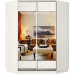 Шкаф-купе Классика 74 (каркас каттхульт, фасады 05/05 каттхульт) профиль серебро 74.2400.1100.600.(05.05.).03.(03.03.).01