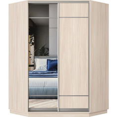 Шкаф-купе Классика 84 (каркас ясень шимо светлый, фасады 07/10 ясень шимо светлый) профиль серебро 84.2200.1400.600.(07.10.).01.(01.00.).01