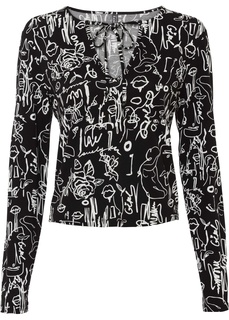 Футболка со шнуровкой Bonprix