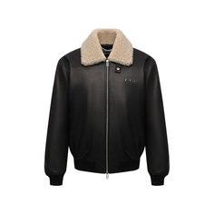 Кожаный бомбер Off-White