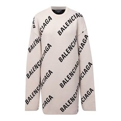 Пуловер из хлопка и шерсти Balenciaga