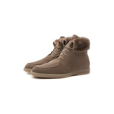 Замшевые ботинки Santoni