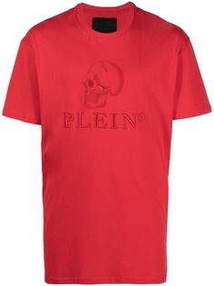 Philipp Plein футболка с вышивкой Skull