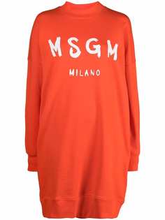 MSGM платье-свитер с логотипом