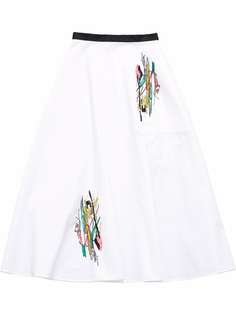 Christopher Kane squiggle sequin cotton skirt