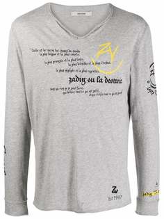 Zadig&Voltaire футболка с разрезом на воротнике