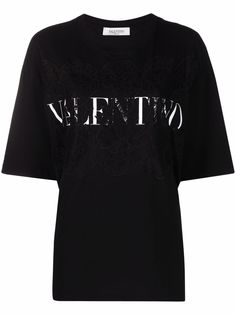 Valentino футболка с кружевом