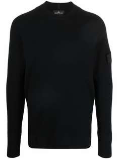 Stone Island Shadow Project logo-patch crew neck pullover