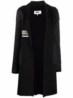MM6 Maison Margiela пальто миди с нашивкой-логотипом