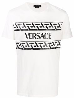 Versace футболка с логотипом Greca