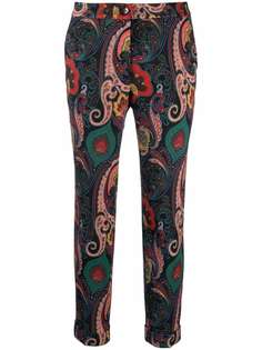 ETRO укороченные брюки с принтом пейсли