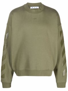 Off-White RUBBER ARROW SKATE CREWNECK GREEN GREEN