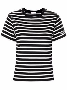 RED Valentino полосатая футболка с логотипом