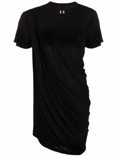 Rick Owens короткое платье асимметричного кроя со сборками