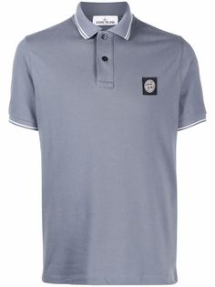 Stone Island рубашка поло с отделкой в полоску