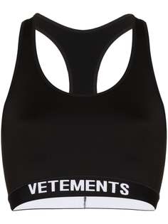 VETEMENTS бюстгальтер с логотипом