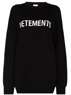 VETEMENTS джемпер с круглым вырезом и логотипом