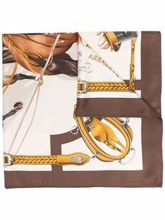 Hermès шелковый платок Attelage en Arbalète 1970-х годов