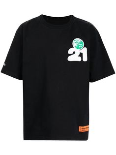 Heron Preston футболка с нашивкой-логотипом