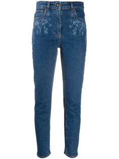 ETRO джинсы кроя слим с цветочной вышивкой