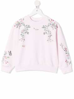 Monnalisa толстовка с цветочным принтом