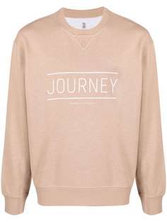 Brunello Cucinelli толстовка с надписью Journey