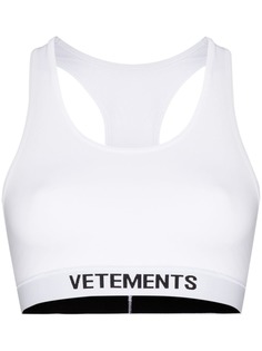 VETEMENTS бюстгальтер с логотипом